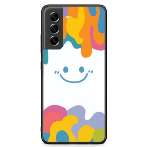 Samsung S21 FE Oil Paint Smile Black Glossy Θήκη
