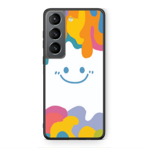 Samsung S21 PLUS Oil Paint Smile Black Glossy Θήκη