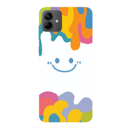 Samsung A04 Oil Paint Smile Transparent Silicone TPU Θήκη