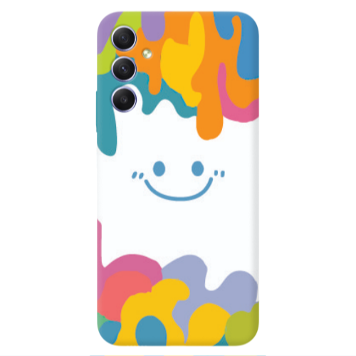 Samsung A34 Oil Paint Smile Transparent Silicone TPU Θήκη
