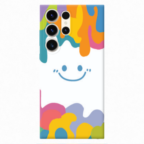 Samsung S23 Ultra Oil Paint Smile Transparent Silicone TPU Θήκη