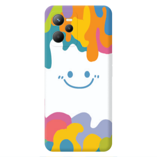 Realme C35 Oil Paint Smile Transparent Silicone TPU Θήκη