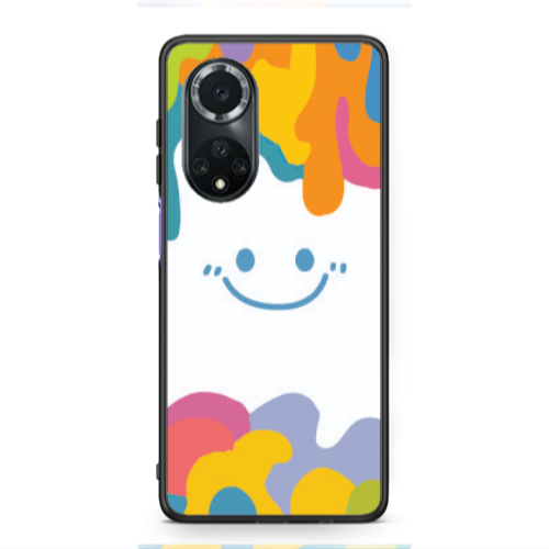 Huawei Nova 9 Oil Paint Smile Black Glossy Θήκη