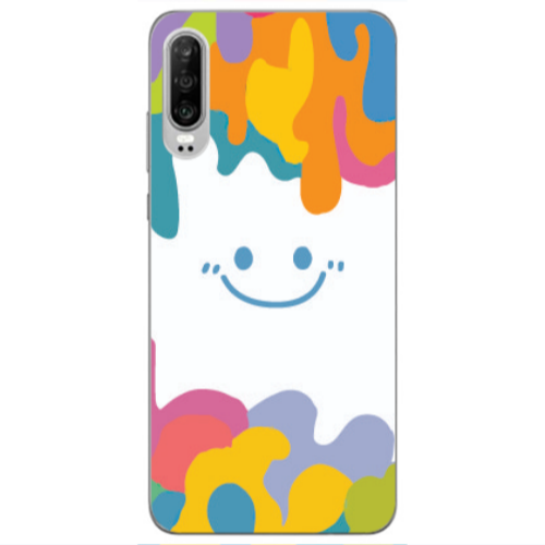 Huawei P30 Oil Paint Smile Transparent Silicone TPU Θήκη