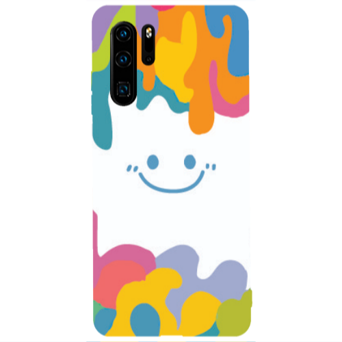 Huawei P30 Pro Oil Paint Smile Transparent Silicone TPU Θήκη