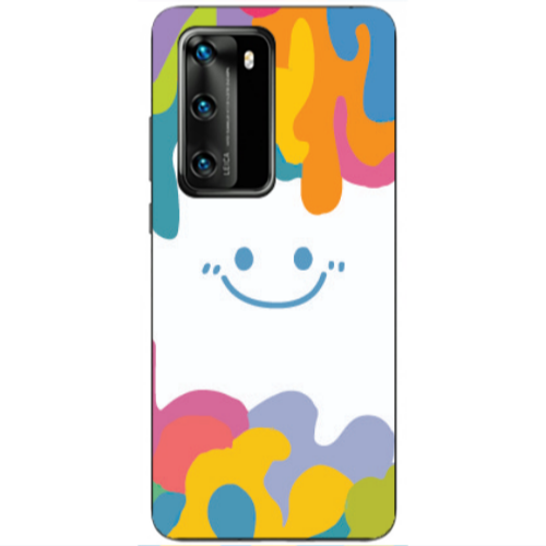Huawei P40 Oil Paint Smile Transparent Silicone TPU Θήκη