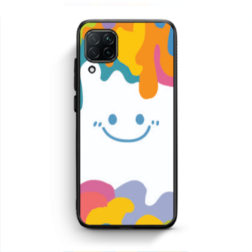 Huawei P40 Lite Oil Paint Smile Black Glossy Θήκη