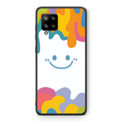 Samsung A42 5G Oil Paint Smile Black Glossy Θήκη
