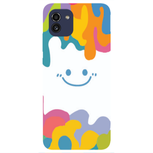 Samsung A03 Oil Paint Smile Transparent Silicone TPU Θήκη