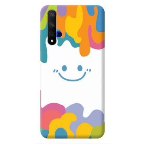 Huawei Nova 5 T Oil Paint Smile Transparent Silicone TPU Θήκη