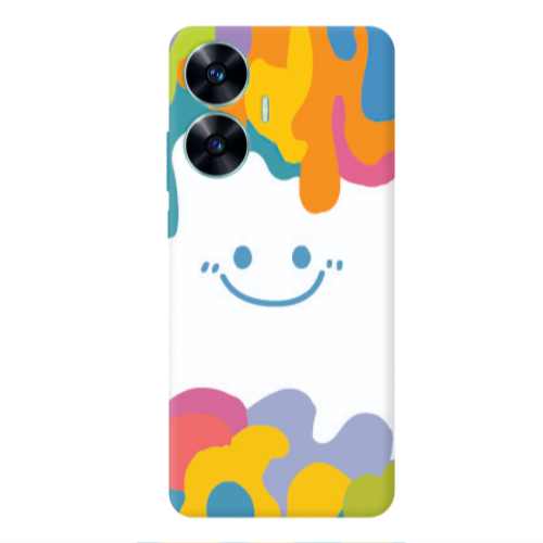 Realme C55 Oil Paint Smile Transparent Silicone TPU Θήκη