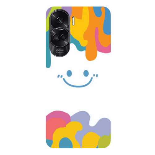 Honor 90 Lite 5G Oil Paint Smile Transparent Silicone TPU Θήκη