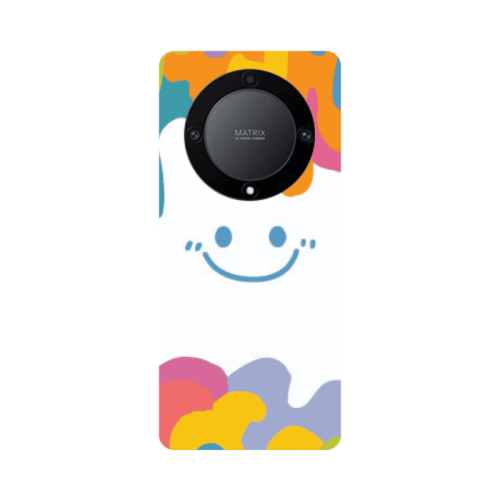 Honor Magic5 Lite 5G Oil Paint Smile Transparent Silicone TPU Θήκη