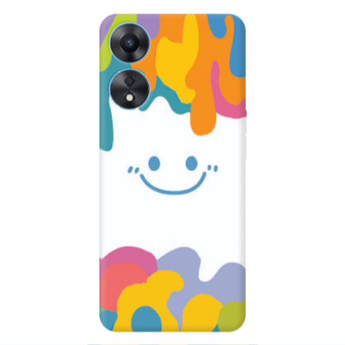 Oppo A 98 Oil Paint Smile Transparent Silicone TPU Θήκη