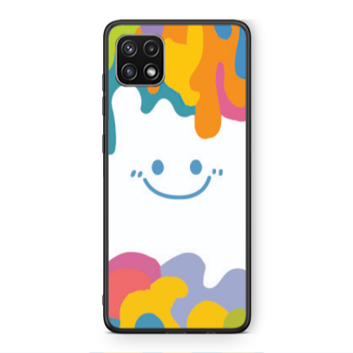 Samsung A22 5G Oil Paint Smile Black Glossy Θήκη