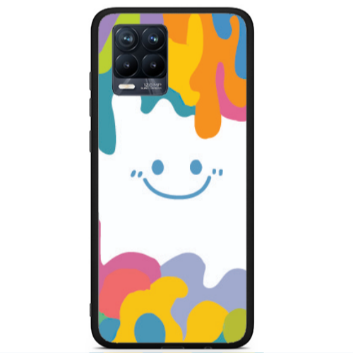 Realme 8 i Oil Paint Smile Black Glossy Θήκη