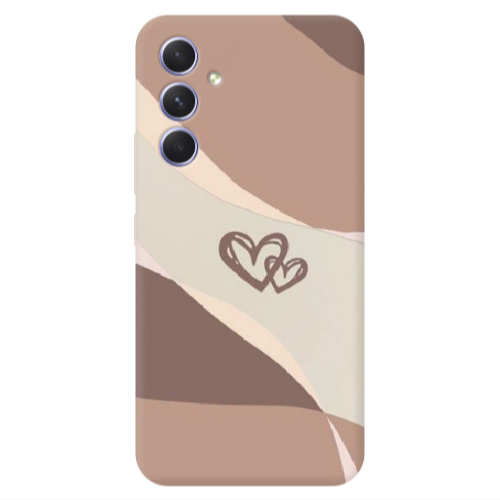 Samsung A56 Mini Hearts Transparent Silicone TPU Θήκη