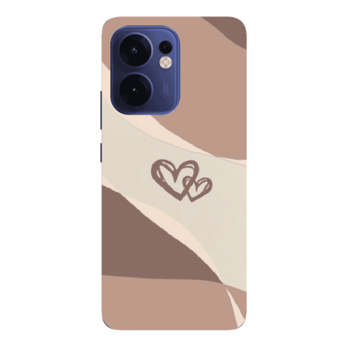 Oppo Reno 13 F Mini Hearts Transparent Silicone TPU Θήκη