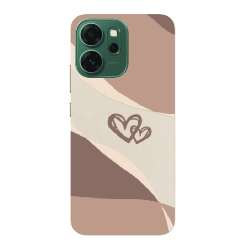 Oppo 14 F Mini Hearts Transparent Silicone TPU Θήκη