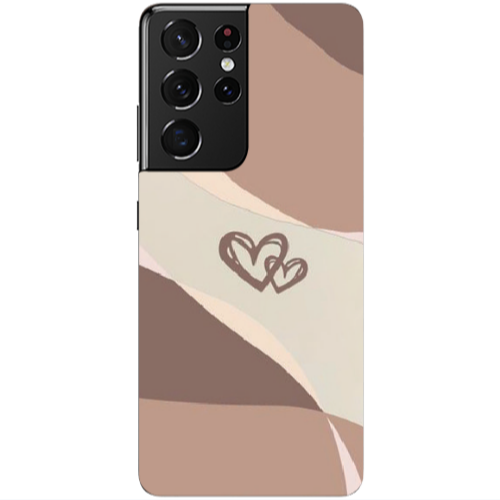 Samsung S21 Ultra Mini Hearts Transparent Silicone TPU Θήκη