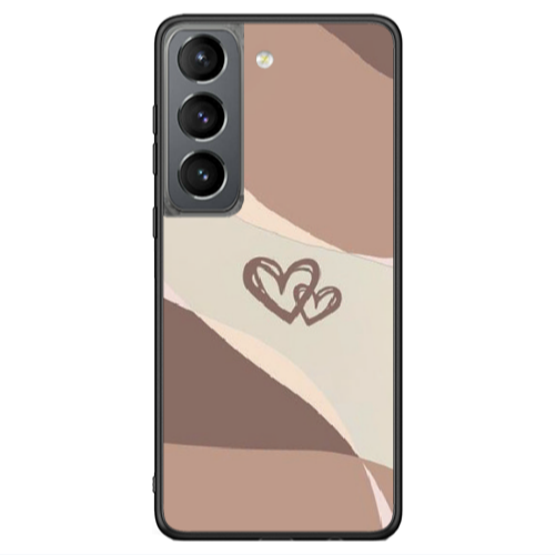 Samsung S21 Ultra Mini Hearts Black Glossy Θήκη
