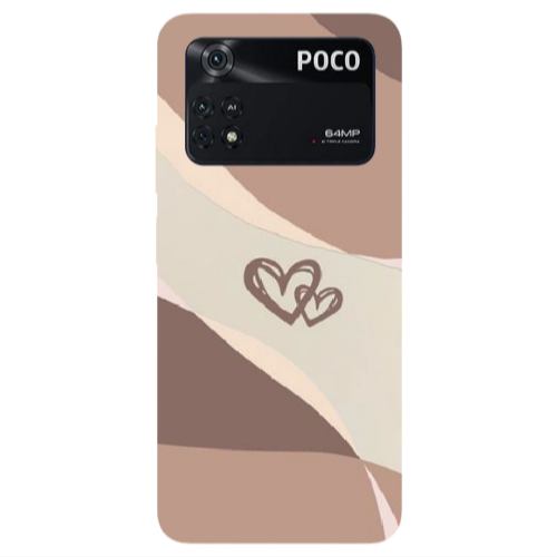 Xiaomi Poco M4 Pro 4G Mini Hearts Transparent Silicone TPU Θήκη
