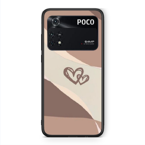 Xiaomi Poco M4 Pro 4G Mini Hearts Black Glossy Θήκη