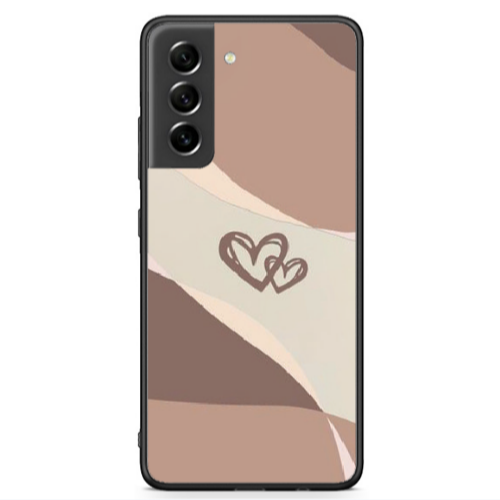 Samsung S21 FE Mini Hearts Black Glossy Θήκη