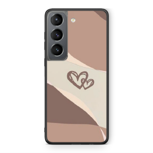 Samsung S21 PLUS Mini Hearts Black Glossy Θήκη