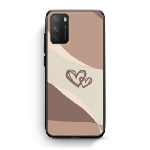 Xiaomi Poco M3 Mini Hearts Black Glossy Θήκη