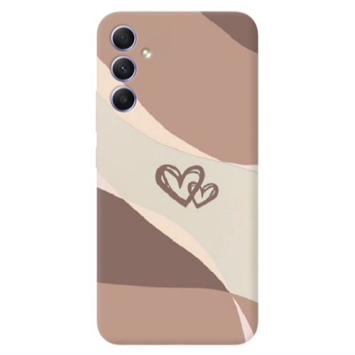 Samsung A34 Mini Hearts Transparent Silicone TPU Θήκη