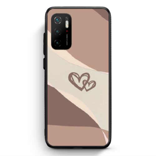 Xiaomi Poco M3 Pro Mini Hearts Black Glossy Θήκη