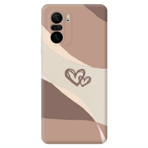 Xiaomi Poco F3 Mini Hearts Transparent Silicone TPU Θήκη