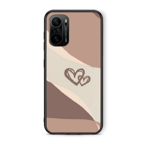 Xiaomi Poco F3 Mini Hearts Black Glossy Θήκη