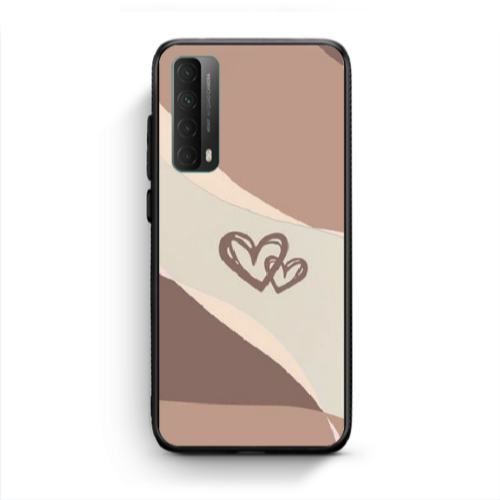 Huawei P Smart 2021 Mini Hearts Black Glossy Θήκη