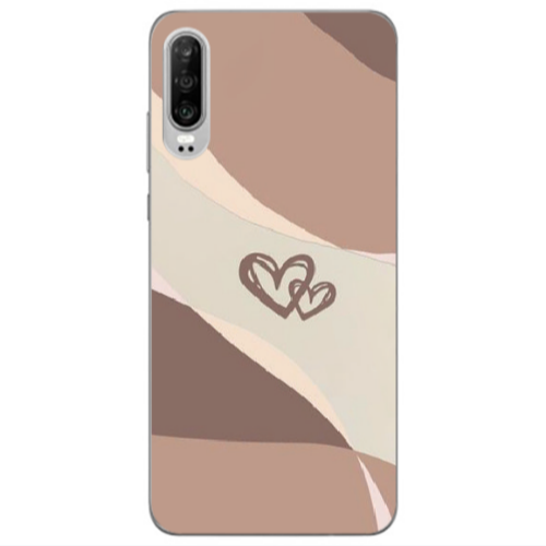 Huawei P30 Mini Hearts Transparent Silicone TPU Θήκη