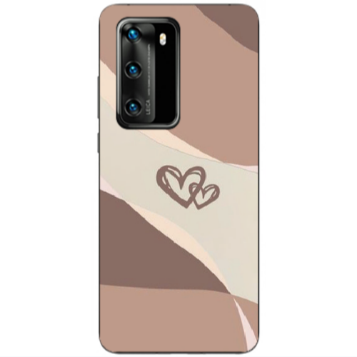 Huawei P40 Mini Hearts Transparent Silicone TPU Θήκη