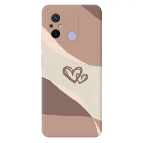 Xiaomi Redmi 12C Mini Hearts Transparent Silicone TPU Θήκη