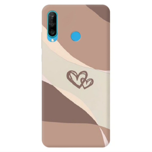 Huawei P30 Lite Mini Hearts Transparent Silicone TPU Θήκη