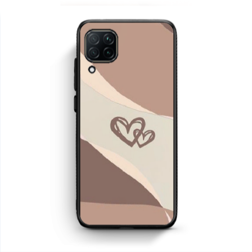 Huawei P40 Lite Mini Hearts Black Glossy Θήκη