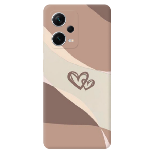 Xiaomi Redmi Note 12 5G Mini Hearts Transparent Silicone TPU Θήκη