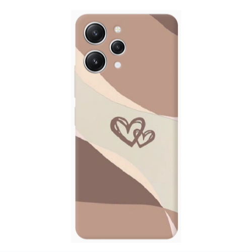 Xiaomi Redmi 12 Mini Hearts Transparent Silicone TPU Θήκη
