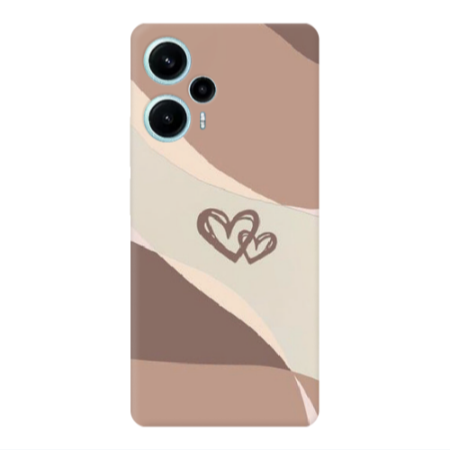 Xiaomi Poco F5 Mini Hearts Transparent Silicone TPU Θήκη