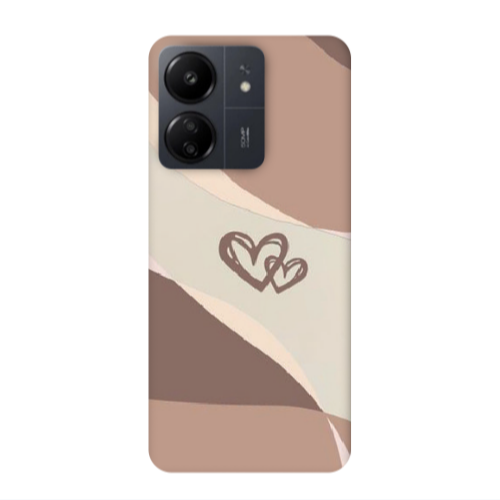 Xiaomi Redmi 13C Mini Hearts Transparent Silicone TPU Θήκη