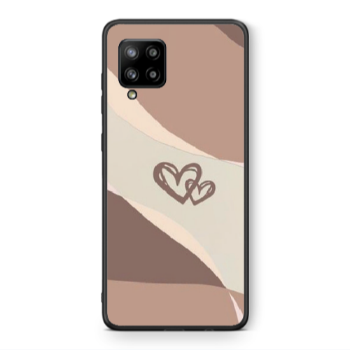 Samsung A42 5G Mini Hearts Black Glossy Θήκη