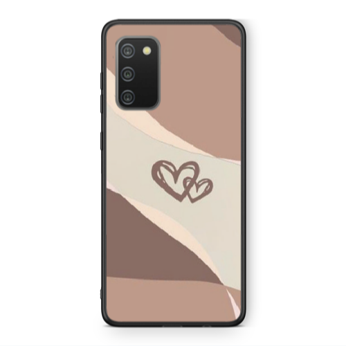 Samsung A02s Mini Hearts Black Glossy Θήκη