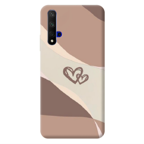 Huawei Nova 5 T Mini Hearts Transparent Silicone TPU Θήκη
