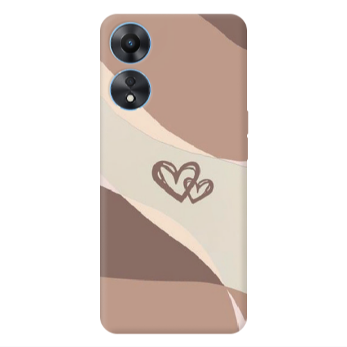 Oppo A 98 Mini Hearts Transparent Silicone TPU Θήκη