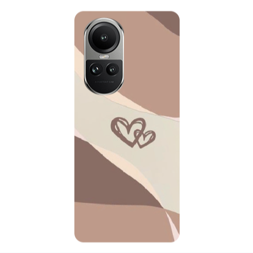 Oppo Reno10 5G Mini Hearts Transparent Silicone TPU Θήκη