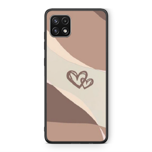 Samsung A22 5G Mini Hearts Black Glossy Θήκη
